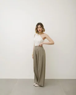 Pantaloni in misto lino – 8099