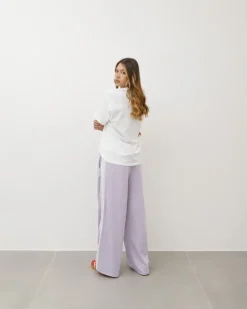 Pantaloni jogger con riga laterale – 6865