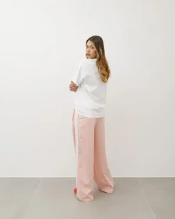 Pantaloni jogger con riga laterale – 6865