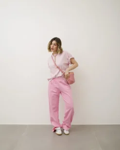 Pantaloni jogger in cotone ROSA – LBA8745