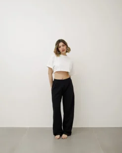 Pantaloni jogger in cotone NERO- LBA8745