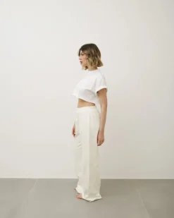 Pantaloni jogger in cotone CREMA – LBA8745