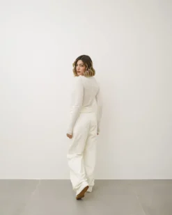 Pantaloni jogger in cotone CREMA – LBA8745