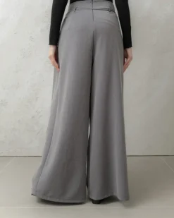 Pantaloni palazzo con cintura fiore – HZ21710