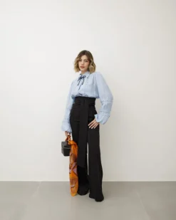 Pantaloni palazzo con fusciacca – 6709 slc