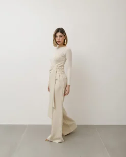 Pantaloni palazzo con fusciacca – 6709 slc