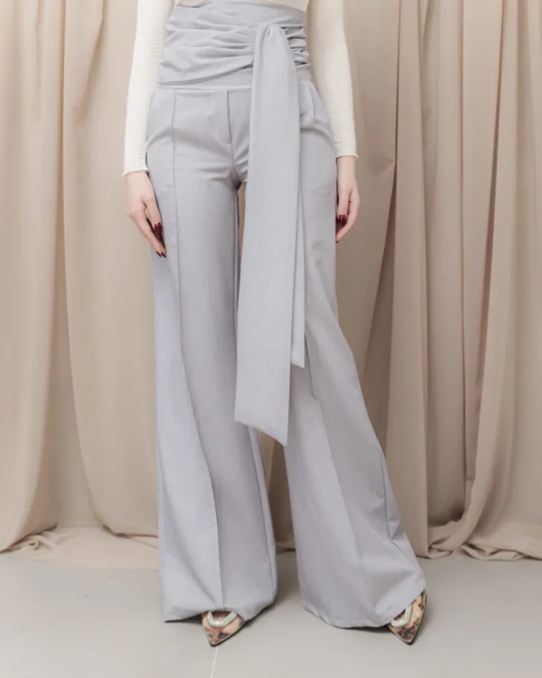 Pantaloni palazzo con fusciacca – 6709 slc