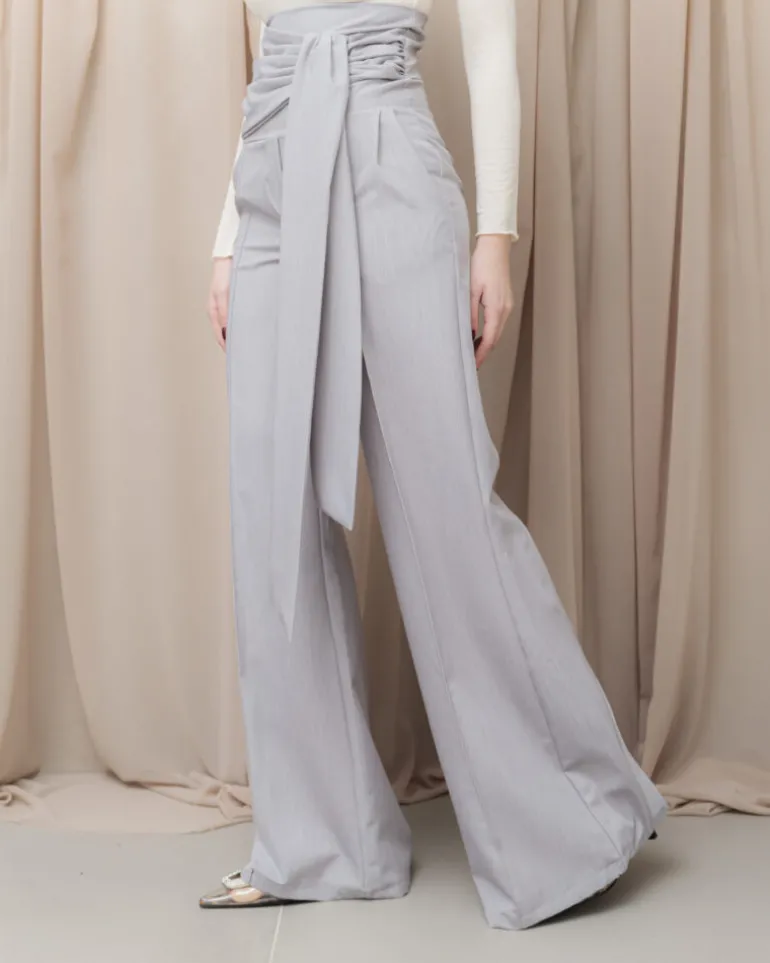 Pantaloni palazzo con fusciacca – 6709 slc