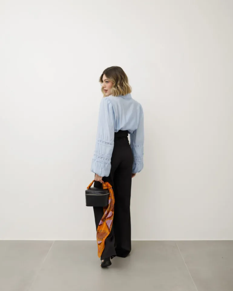 Pantaloni palazzo con fusciacca – 6709 slc
