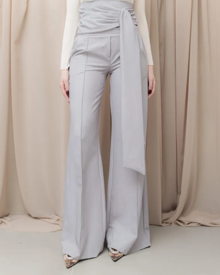 Pantaloni palazzo con fusciacca – 6709 slc