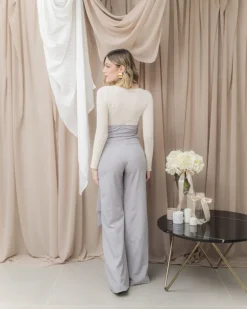Pantaloni palazzo con fusciacca – 6709 slc