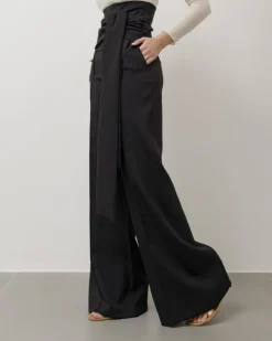 Pantaloni palazzo con fusciacca – 6709 slc
