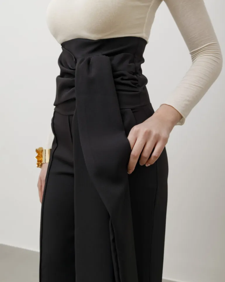 Pantaloni palazzo con fusciacca – 6709 slc