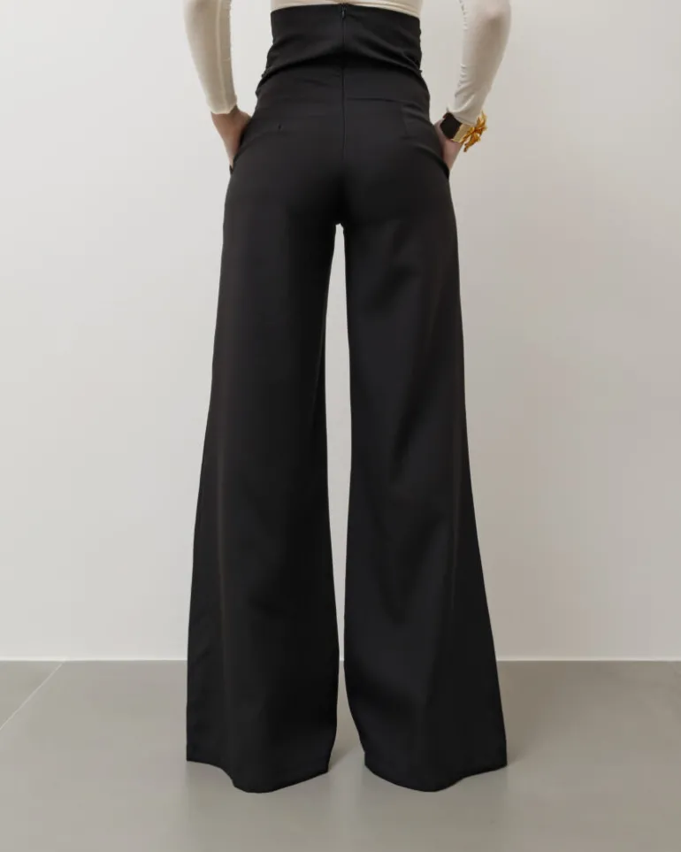 Pantaloni palazzo con fusciacca – 6709 slc
