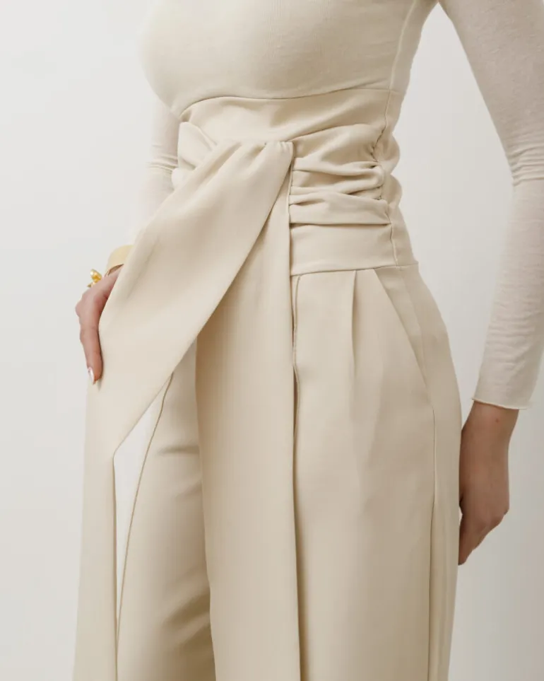 Pantaloni palazzo con fusciacca – 6709 slc