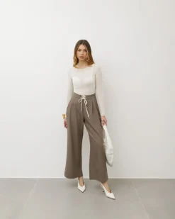 Pantaloni palazzo con laccetto – 8249