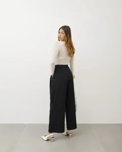 Pantaloni palazzo con laccetto – 8249