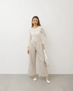 Pantaloni palazzo con laccetto – 8249