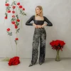 Pantaloni palazzo con paillettes – 4323