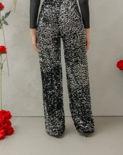 Pantaloni palazzo con paillettes – 4323