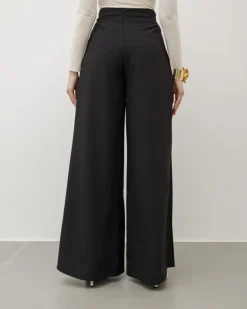 Pantaloni palazzo con pinces – 8227