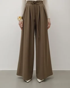 Pantaloni palazzo con pinces – 8227