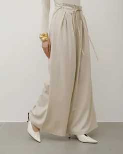 Pantaloni palazzo con pinces – 8227