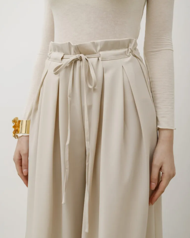 Pantaloni palazzo con pinces – 8227