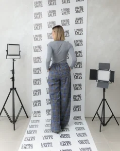 Pantaloni tartan blu – 27151