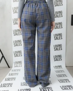 Pantaloni tartan blu – 27151