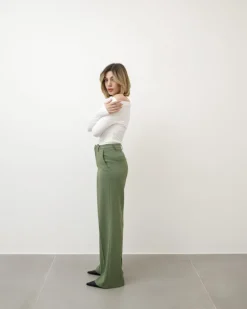 Pantaloni vita alta taglio maschile – 19186 SLC