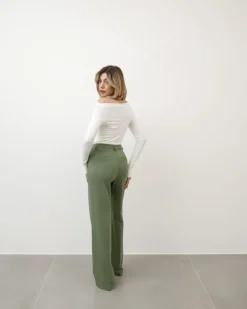 Pantaloni vita alta taglio maschile – 19186 SLC