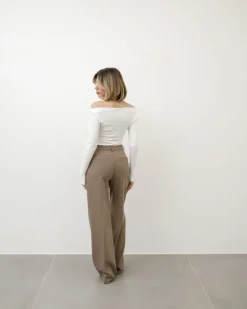 Pantaloni vita alta taglio maschile – 19186 SLC
