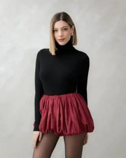 Shorts bordeaux a palloncino – P7007