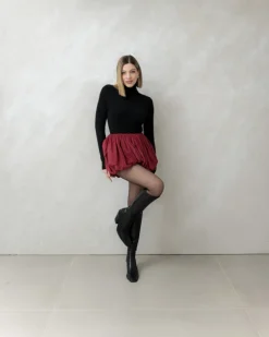 Shorts bordeaux a palloncino – P7007