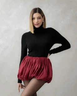 Shorts bordeaux a palloncino – P7007