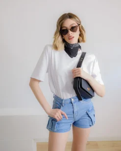 Shorts cargo in denim – CY3004