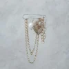 Spilla in acciaio con catene e cuore pendente – SP09