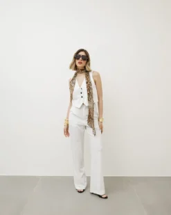 Tailleur gessato con panciotto – VS8106