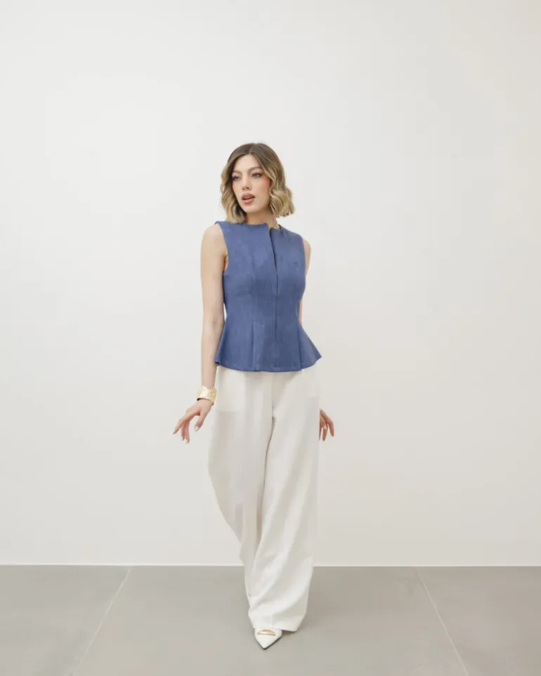 Top con baschina DENIM – G2591 slc