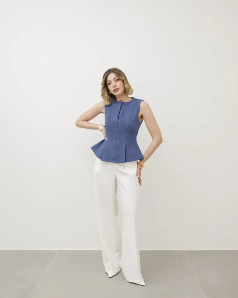 Top con baschina DENIM – G2591 slc