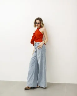Top con incrocio e balze – L1162 slc