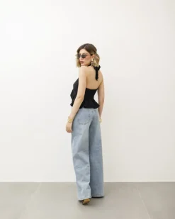Top con incrocio e balze – L1162 slc
