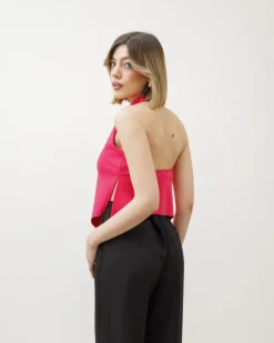 Top con scollo e fiore – FK36