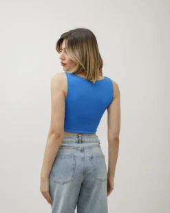 Top in cotone scollo quadrato – 1591 slc