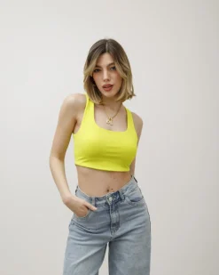 Top in cotone scollo quadrato – 1591 slc