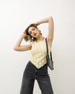 Top in pizzo monospalla – L1764 slcn