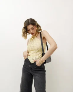 Top in pizzo monospalla – L1764 slcn