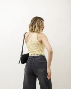 Top in pizzo monospalla – L1764 slcn