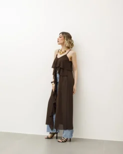 Top lungo con rouches – 10233